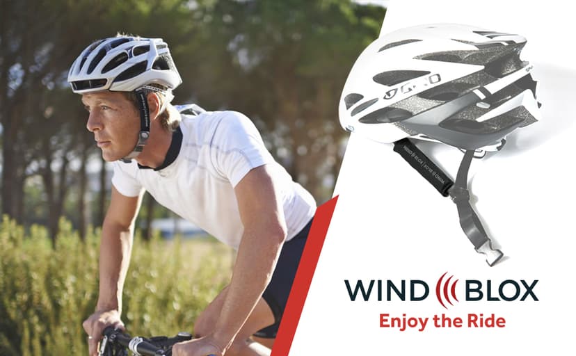Wind-Blox Pro Helmet Attachment, Wind Noise Blocker Helmet Accessory, Noise Reduction Biking and Cycling Gear, Noise Block Helmet Add-On with Adjustable Straps