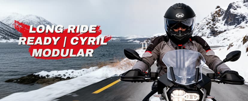 CYRIL Modular Motorcycle Helmet DOT, Flip Up Full Face Men Women, Glasses Compatible Dual Visor, Quick Release Shield, Bonus Smoke Visor & Bag for Street Bike ATV UTV Scooter Cruiser