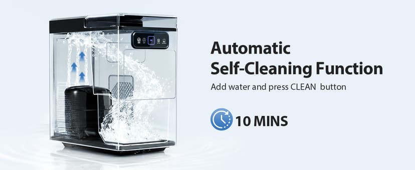 Nugget Ice Maker 40lbs/Day, Countertop Ice Maker Soft Chewable Ice, Ice Makers One-Click & Self-Cleaning, Crushed Pellet Ice Machine with Scoop&Basket for Home/Kitchen/Office, Stainless Silver