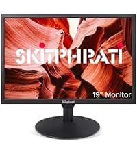 SKitphrati 21.5 Inch Touchscreen Monitor FHD 1920x1080p IPS Screen, VESA Support, 10-Points Computer Touch Screen PC Display with Type-B HDMI VGA Port, 75Hz Desktop Touch Display, Black