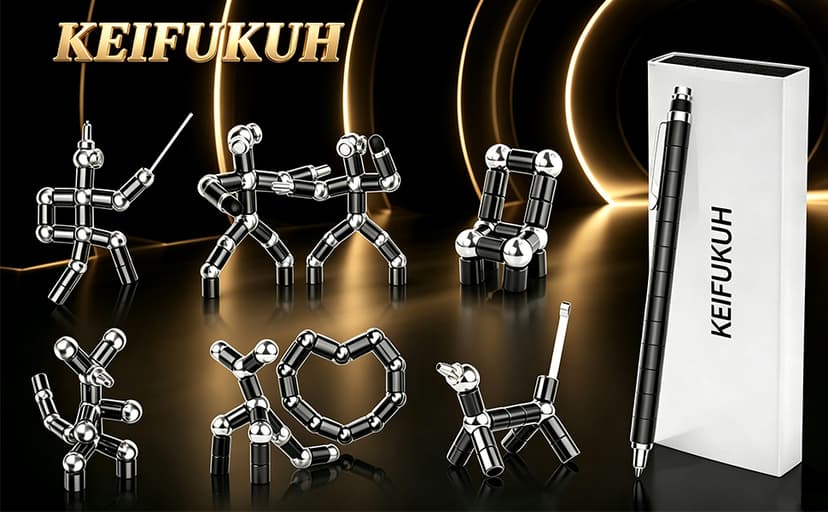 Fun Men Gifts Fidget Gel Pens - Unique Birthday Gift for Mens, Novelty Christmas Stocking Stuffers Easter Anniversary Valentines Day White Elephant Present Ideas Gadget, Cool Secret Santa Gift for Him