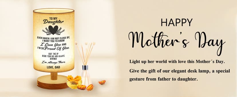 WSYEAR Birthday Gifts for Daughter from Dad,to My Daughter Gifts from Dad- Table Lamp Best Father Daughter Graduation Gifts for Grown Daughter