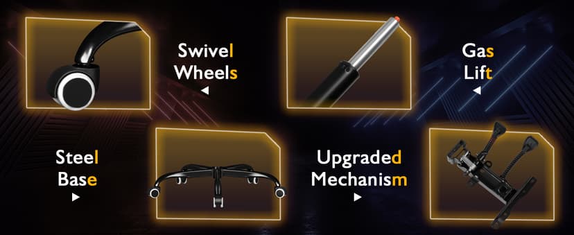 Homall Gaming Chair, Video Game Chair with Footrest and Massage Lumbar Support, Ergonomic Computer Chair Height Adjustable with Swivel Seat and Headrest (White)