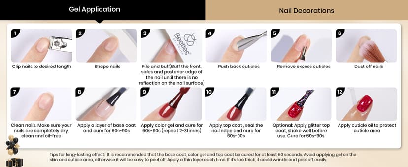 Beetles Gel Nail Polish Kit with U V Light -54 Pcs Gel Nail Kit Four Seasons Glow 32 Colors Set with Base Matte & Glossy Top Coat Soak Off Home Salon DIY Manicure Christmas Gifts for Women Teen Girls