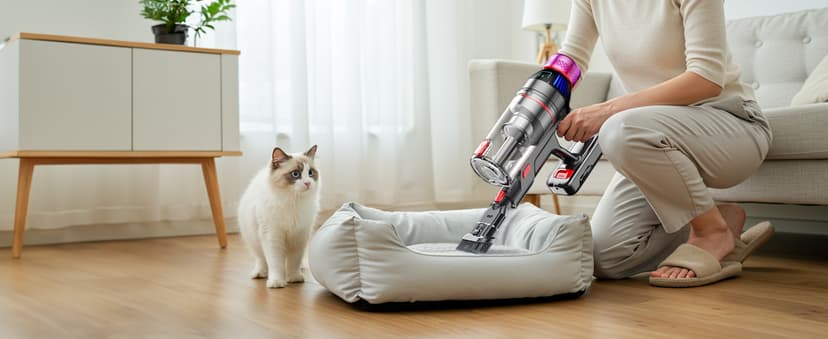 Cuzmok Cordless Stick Vacuum Cleaner - 550W Powerful Cordless Vacuum with HEPA Filter, Up to 50min Runtime & Tangle-Free Lightweight & Detachable Battery for Pet Hair Carpet Hardwood Floor Cleaning