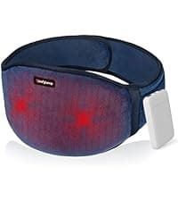 Comfytemp Cordless Heating Pad with Massager for Back Pain Relief, Portable Lower Back Massager Wearable, Birthday Gifts for Dad Mom Men Women Elderly, Rechargeable Period Cramps, 3 Heat Auto-Off, 58"