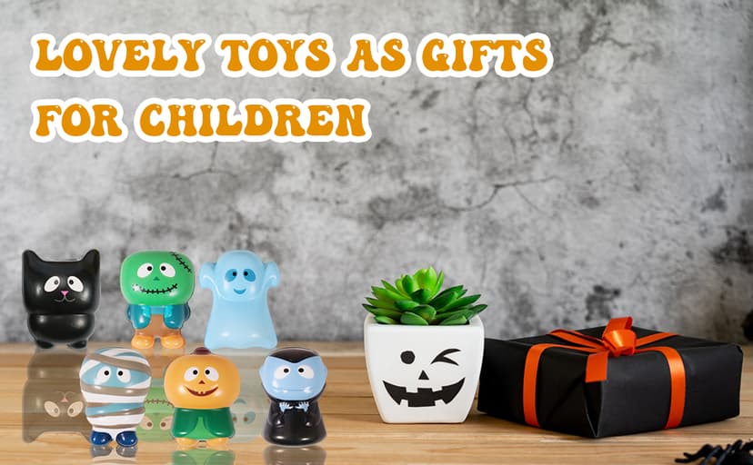 New 6 Packs-Halloween Squishies Toys Slow Rising Party Favors:Pumpkin,Zombie,Black Cat,Mummy,Vampire,Ghost Halloween Treat Bag Classroom Prizes,Stress Relief Toys for Kids Toddlers Gift