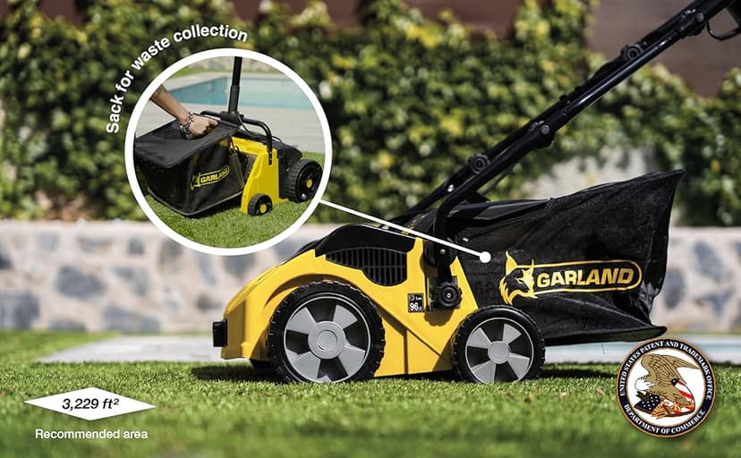 Artificial Turf Sweeper by Roll & Comb, Corded Electric Lawn Rake for Artificial Grass, Cool Gardening Gift, 25 Liter Leaf Collector, Model 302e, 19.8lb.