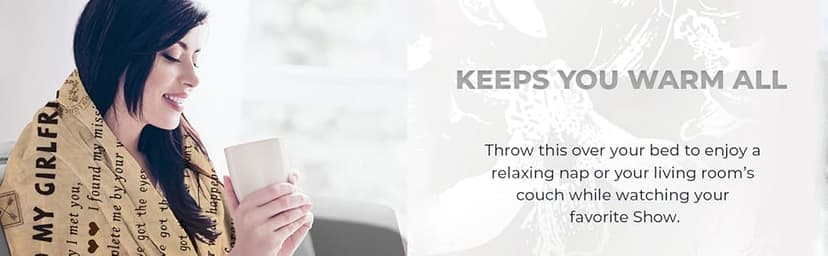 Gifts for Girlfriend to My Girlfriend Blanket Romantic Gifts for Her I Love You Throw Blankets Birthday Anniversary Blankets for Bed Sofa 50"x60"