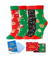 HAPPYPOP Christmas Socks for Kids Adult - Xmas Socks Stocking Stuffers for Boys Girls