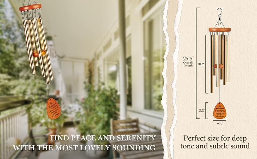 Gifts for Grandma, Grandma Wind Chime, Mother's Day Best Gift for Grandmother, Grandma Birthday Gifts from Grandchildren, Mothers Day Thanksgiving for Grandma