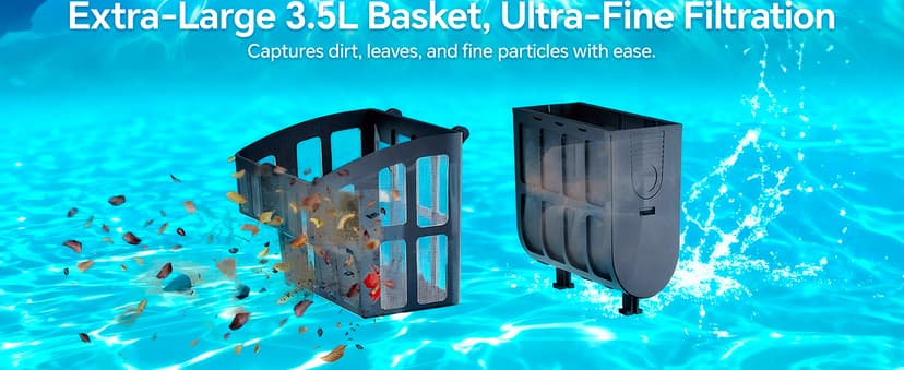 (2026 New) Robotic Pool Cleaner - Pool Vacuum 180W Brushless Motor, 48,000Pa Suction, Wall Climbing, AI-Powered Path Sonar Navigation, 3 Modes Robot for Inground & Above-Ground Pools Up to 2150 Sq. Ft