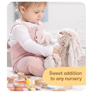 Melissa & Doug Burrow Bunny Stuffed Animal Plushie with Big Feet, Floppy Ears & Fluffy Tail, Adorable Pretend Play Toddler Toys for Girls & Boys 3+