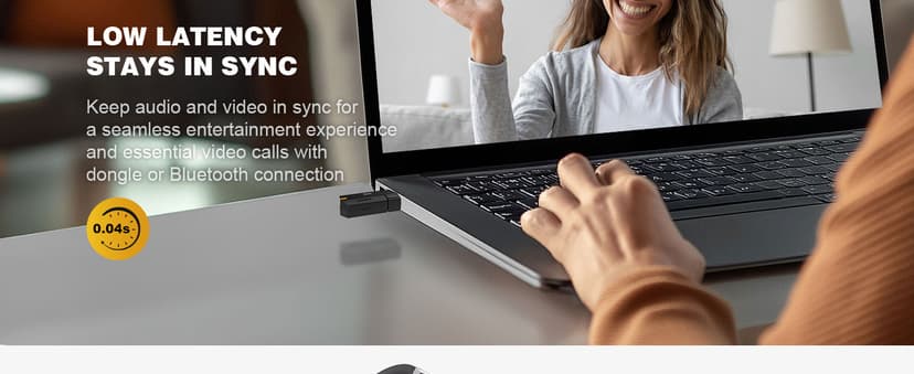 Calmbee Hybrid Active Noise Cancelling Headphones, Bluetooth 5.4 Headphones Wireless Over Ear with Mic for Clear Calls, Hi-Res Audio, 90H Playtime, Transparency, Deep Bass, Dongle Connect, Custom App