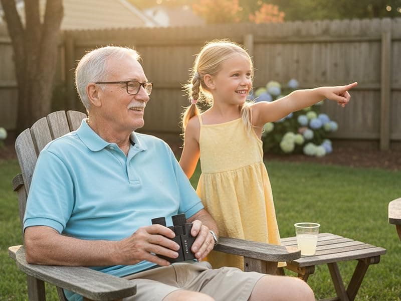 Hontry Binoculars for Adults and Kids, 10x25 Compact Binoculars for Bird Watching, Theater and Concerts, Hunting and Sport Games