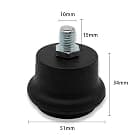 5PCS Bell Glides 2" Replacement Office Desk Chair or Stool Swivel Caster Wheels,Easy Conversion from Wheeled Casters to Stationary Feet to Protect Wood or Hardwood Floor