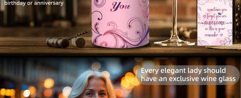 60TH Birthday Gifts for Her, Vintage 1965 Engraved 60th Wine Glass, 60 Year Old Birthday Decorations For Women, Funny 60 Bday Gifts Idea For Women, Friends, Daughter, Sister Mom - Turning 60 Present