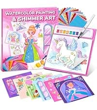 Watercolor Painting Set for Kids Ages 3-5 & 4-8, Arts & Crafts Drawing Activity Travel Toy, Birthday Gifts for Boys & Girls JoyCat Paint with Water Coloring Books for Toddlers (Magical Pony) B0CTHQJF57