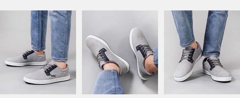 ANALEAF Mens Casual Oxfords Fashion Sneakers Soft Comfortable Lace-Up Dress Shoes