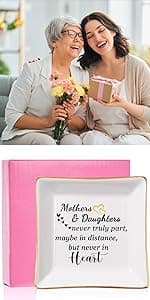 Sister Gifts Trinket Jewelry Dish- Side by side or miles apart, sisters are always close at heart, Sisters Birthday Gifts Mother's Day Valentines Christmas Gift for Sister from Sister