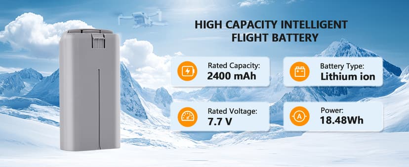 2-Pack Mini 4K Intelligent Flight Battery for DJI Mini 2 / SE / 4K/ 2 SE Drone 2400mah Upgraded Drone Battery Replacement Parts, Up to 31 Minutes of Flying Time