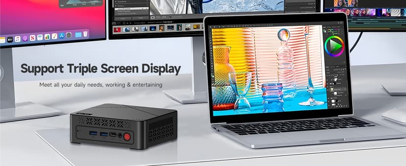 wo-we P6 AMD Ryzen 5 3550H Gaming Mini PC (Beats N150/N100/N97),16GB RAM 512GB SSD 4C/8T,4K Triple Displays, Light Gaming Mini Computers Home Theater Office Business Education