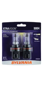 SYLVANIA - 9003 XtraVision - High Performance Halogen Headlight Bulb, High Beam, Low Beam and Fog Replacement Bulb (Contains 2 Bulbs)