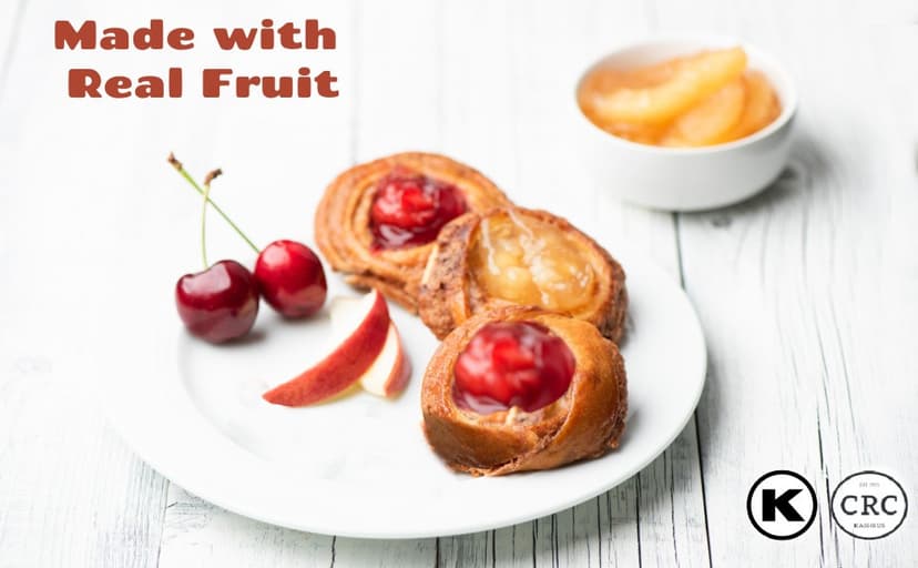 Fruit Danish Pastries | Christmas Holiday Corporate Food Gifts in Gift box |12 Individually Wrapped ASSORTED Fruit Filled Cinnamon Buns | Halloween, Thanksgiving-Stern’s Bakery
