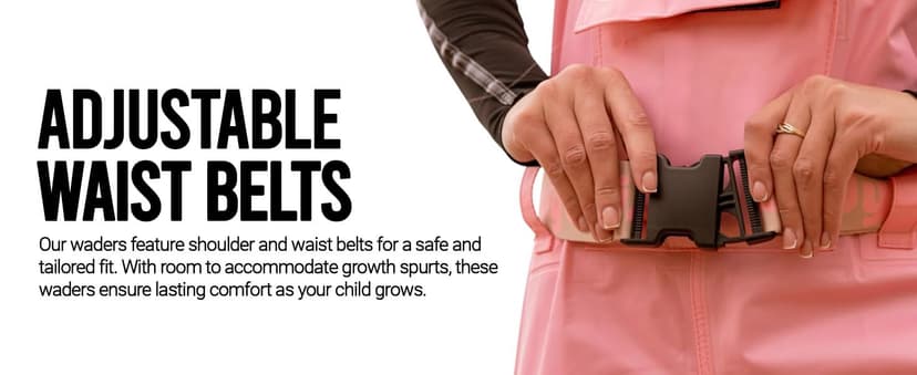 DaddyGoFish Chest Waders for Kids and Adults, Fishing and Hunting Waders with a Pocket and a Wader Hanger