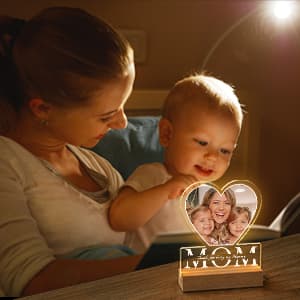 Bemaystar Dad Gifts with Picture- Custom Night Light with Photo Text, Father's Day Gifts from Daughter Son Wife, Gifts for Dad, Dad Gifts for Father Grandpa Papa for Fathers Day Birthday Christmas