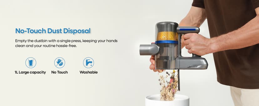 UNINELL HOME Cordless Vacuum Cleaner,45000Pa/450W Vacuum Cleaners for Home,60Mins Lightweight Stick Vacuum,Anti-Tangle & Wall Mount Charging,Vacuum Cordless for Hardwood Floor Carpet Pet Hair