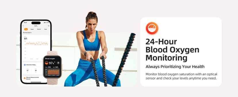 Parsonver Parsonver Smart Watch, 5ATM Waterproof Swimming Watch, Fitness Activity Tracker with 110+ Sports Modes, Heart Rate/Sleep/SpO2/Calories Monitor, Pedometer, Fitness Watch for Android & iPhone, Rose Gold