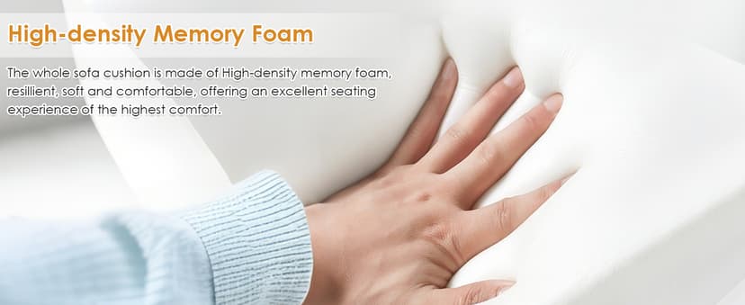 FOTOSOK 78'' Couch Sofa, Modern Leather Couches for Living Room, Comfy, Faux Leather Sofa 3 Seater Sofa with 2 Throw Pillows and Gold Metal Legs, Deep Seat Sofas (Brown)