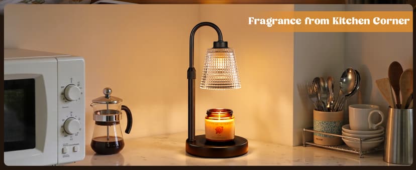 Dimmable Candle Warmer for Jar Candles, Height Adjustable Wax Warmer,Halloween Decorations House Warming Gifts New Home Innqoo Candle Warmer Lamp with Timer Home Decor Birthday Gifts for Women B0DZFGTCLR