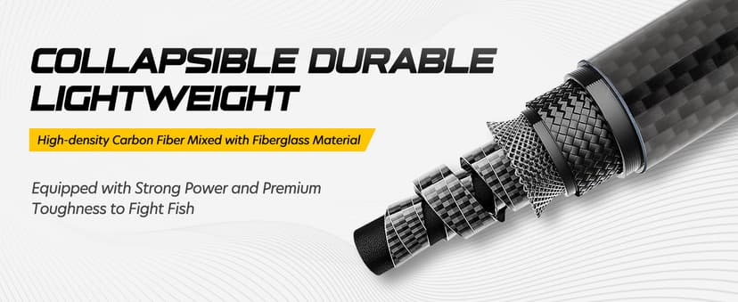 PLUSINNO Fishing Rod and Reel Combos Carbon Fiber Telescopic Fishing Pole with Reel Combo Sea Saltwater Freshwater Kit Fishing Rod Kit