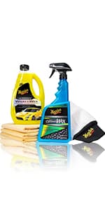 Meguiar's Ultimate Liquid Wax, Improved Liquid Car Wax Formula for Durable Protection that Shines, Premium Towel and Applicator Pad Car Accessories Included, 16 Oz Bottle