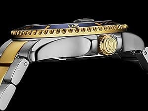 Stuhrling Original Men's Dive Watch, Swiss Movement, Stainless Steel, Blue Dial, Stainless Steel Bracelet, 100M Water Resistant