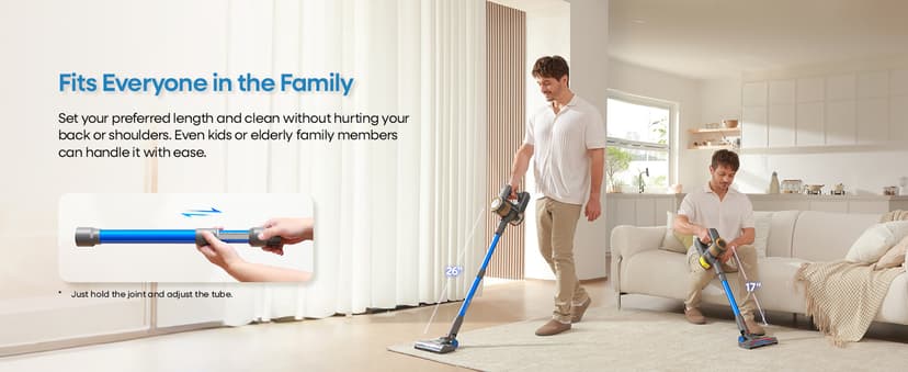 UNINELL HOME Cordless Vacuum Cleaner,45000Pa/450W Vacuum Cleaners for Home,60Mins Lightweight Stick Vacuum,Anti-Tangle & Wall Mount Charging,Vacuum Cordless for Hardwood Floor Carpet Pet Hair