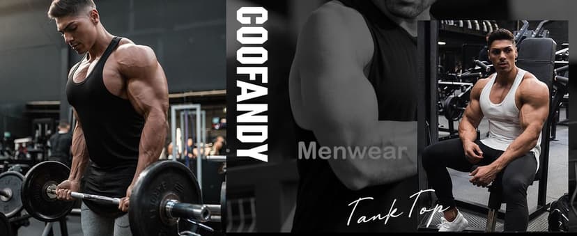 COOFANDY Men's 3 Pack Quick Dry Workout Tank Top Gym Muscle Tee Fitness Bodybuilding Sleeveless T Shirt