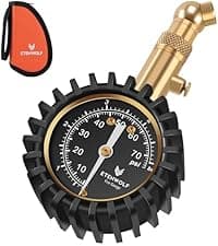 ETENWOLF Pencil Tire Pressure Gauge 2 Pack (10-50PSI, 20-120PSI) with 16 Tire Caps Calibrated to ANSI B40.1 Grade B(2%), Stainless Steel Body, Car Accessories for Cars, Pickups, RVs, Bicycles