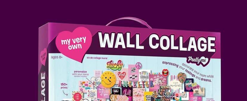 Pretty Me Wall Collage Kit for Teen & Tween Girls - Arts Craft Gift Ideas for Age 11, 12,13, 14, 15, 16 Year Old Girl - Birthday Gifts and Stuff for Teenage Bedroom Decor - Teens Creative Crafts Kits