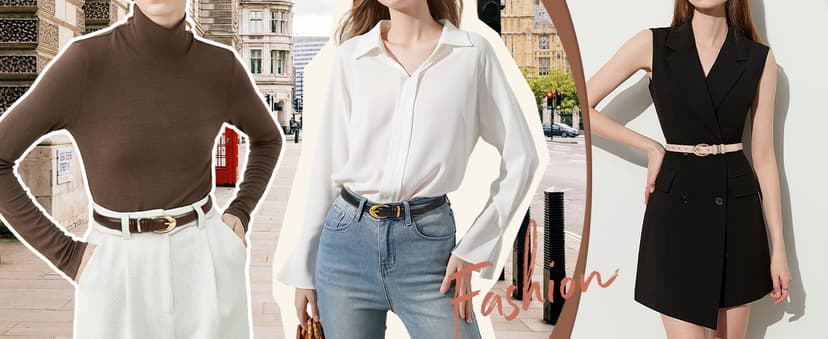 TRIWORKS 2 Pack Women Leather Belt for Jeans Pants Fashion Ladies Skinny Faux Leather Belt with Gold Buckle