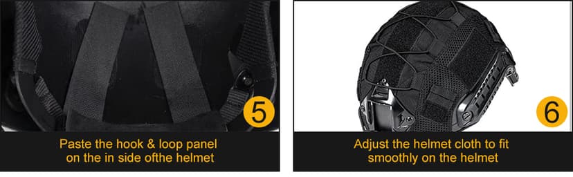 IDOGEAR Tactical Helmet Cover for Fast Helmet camo Helmet Cover for Airsoft Helmet in Size M/L, Military Paintball Hunting Shooting Gear - 500D Nylon - Without Helmet