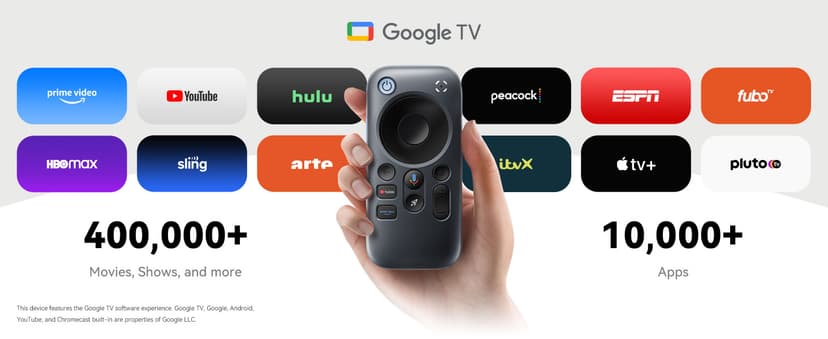 RayNeo Pocket TV - Certified Portable GTV Device, (Not for Netflix) Companion AR/XR Glasses Air 3s/Air 2s/Air 2, WiFi-Enabled Portable Smart TV, with Mutiple TV/Movie Series