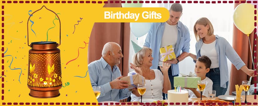 Hummingbird Birthday Gifts for Women Mom Grandma Solar Lanterns Outdoor Waterproof Garden Decor Metal Hanging LED Decorative Light for Patio Yard Lawn Backyard Front Porch Gardening Gifts