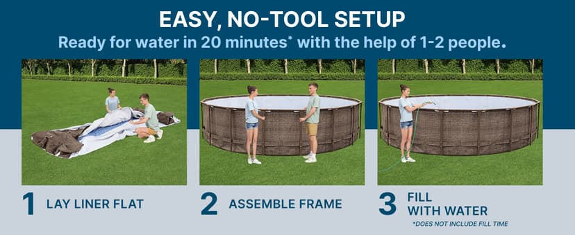 Bestway Power Steel 14’ x 42” Round Above Ground Outdoor Backyard Swimming Pool Set with 1,000 GPH Filter Pump, Ladder, and Pool Cover