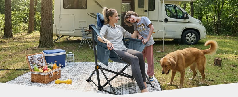 TIMBER RIDGE Hammock Camping Chair with Adjustable Backrest, Heavy Duty Folding Hammock Chair Supports 300lbs, Portable Hammock Chair for Camping, Travelling and Patio, Blue