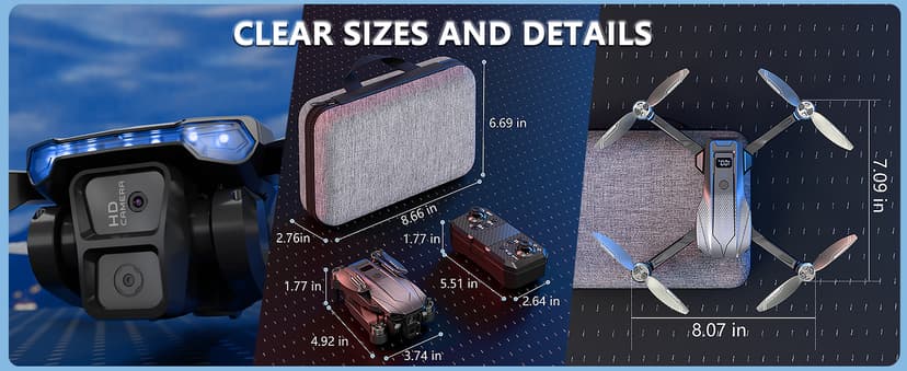 Foldable FPV Drone for Kids & Adults, Clearance! 1080P HD Camera, Carrying Case, Gesture Control Selfie, Altitude Hold, One-Key Takeoff/Landing, 3D Flips——Only $25.99
