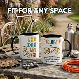 Gift for Cyclist, Cyclopath Definitions Funny Cycling Mug 11oz, Fathers Mothers Day Birthday Christmas Cool Gifts for Cyclists Biker Pedaller Bicycle Lover Triathlete, Bicycle Coffee Cup B0GSG7JZ78