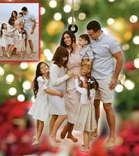 Personalized Christmas Ornaments 2025 - Snow Globe Personalized Ornaments for Family of 2,3,4,5,6,7,8,9,10 Members, Ginger Breads Custom Ornament Xmas Gift Idea